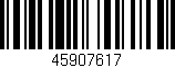 Código de barras (EAN, GTIN, SKU, ISBN): '45907617'