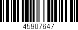Código de barras (EAN, GTIN, SKU, ISBN): '45907647'