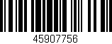 Código de barras (EAN, GTIN, SKU, ISBN): '45907756'