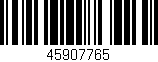 Código de barras (EAN, GTIN, SKU, ISBN): '45907765'