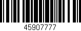 Código de barras (EAN, GTIN, SKU, ISBN): '45907777'