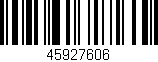 Código de barras (EAN, GTIN, SKU, ISBN): '45927606'