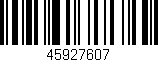 Código de barras (EAN, GTIN, SKU, ISBN): '45927607'