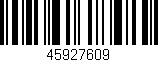 Código de barras (EAN, GTIN, SKU, ISBN): '45927609'