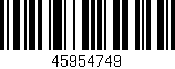 Código de barras (EAN, GTIN, SKU, ISBN): '45954749'