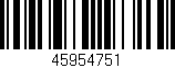 Código de barras (EAN, GTIN, SKU, ISBN): '45954751'