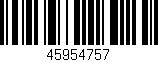 Código de barras (EAN, GTIN, SKU, ISBN): '45954757'