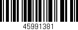 Código de barras (EAN, GTIN, SKU, ISBN): '45991381'