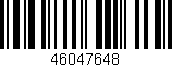 Código de barras (EAN, GTIN, SKU, ISBN): '46047648'