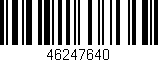 Código de barras (EAN, GTIN, SKU, ISBN): '46247640'
