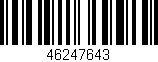 Código de barras (EAN, GTIN, SKU, ISBN): '46247643'