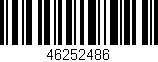 Código de barras (EAN, GTIN, SKU, ISBN): '46252486'