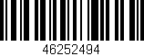 Código de barras (EAN, GTIN, SKU, ISBN): '46252494'