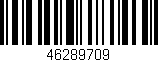Código de barras (EAN, GTIN, SKU, ISBN): '46289709'