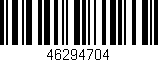 Código de barras (EAN, GTIN, SKU, ISBN): '46294704'