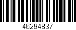 Código de barras (EAN, GTIN, SKU, ISBN): '46294837'