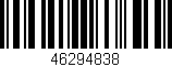 Código de barras (EAN, GTIN, SKU, ISBN): '46294838'