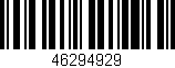 Código de barras (EAN, GTIN, SKU, ISBN): '46294929'