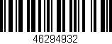 Código de barras (EAN, GTIN, SKU, ISBN): '46294932'