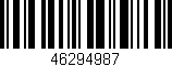Código de barras (EAN, GTIN, SKU, ISBN): '46294987'