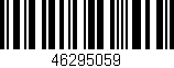 Código de barras (EAN, GTIN, SKU, ISBN): '46295059'