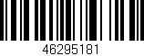 Código de barras (EAN, GTIN, SKU, ISBN): '46295181'