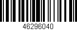 Código de barras (EAN, GTIN, SKU, ISBN): '46296040'