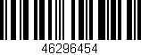 Código de barras (EAN, GTIN, SKU, ISBN): '46296454'