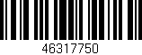 Código de barras (EAN, GTIN, SKU, ISBN): '46317750'