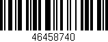 Código de barras (EAN, GTIN, SKU, ISBN): '46458740'