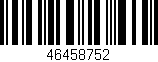 Código de barras (EAN, GTIN, SKU, ISBN): '46458752'