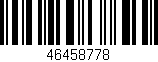 Código de barras (EAN, GTIN, SKU, ISBN): '46458778'