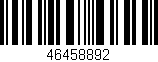 Código de barras (EAN, GTIN, SKU, ISBN): '46458892'