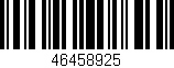 Código de barras (EAN, GTIN, SKU, ISBN): '46458925'