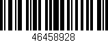 Código de barras (EAN, GTIN, SKU, ISBN): '46458928'