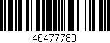 Código de barras (EAN, GTIN, SKU, ISBN): '46477780'