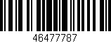 Código de barras (EAN, GTIN, SKU, ISBN): '46477787'