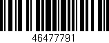 Código de barras (EAN, GTIN, SKU, ISBN): '46477791'