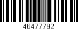 Código de barras (EAN, GTIN, SKU, ISBN): '46477792'