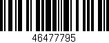 Código de barras (EAN, GTIN, SKU, ISBN): '46477795'