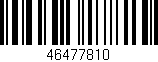 Código de barras (EAN, GTIN, SKU, ISBN): '46477810'