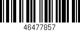 Código de barras (EAN, GTIN, SKU, ISBN): '46477857'