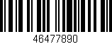 Código de barras (EAN, GTIN, SKU, ISBN): '46477890'