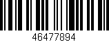 Código de barras (EAN, GTIN, SKU, ISBN): '46477894'
