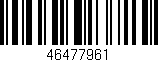 Código de barras (EAN, GTIN, SKU, ISBN): '46477961'