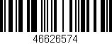 Código de barras (EAN, GTIN, SKU, ISBN): '46626574'