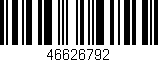 Código de barras (EAN, GTIN, SKU, ISBN): '46626792'