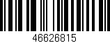 Código de barras (EAN, GTIN, SKU, ISBN): '46626815'