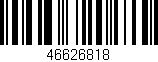 Código de barras (EAN, GTIN, SKU, ISBN): '46626818'