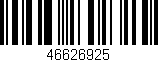Código de barras (EAN, GTIN, SKU, ISBN): '46626925'